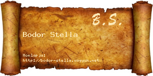 Bodor Stella névjegykártya