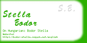 stella bodor business card